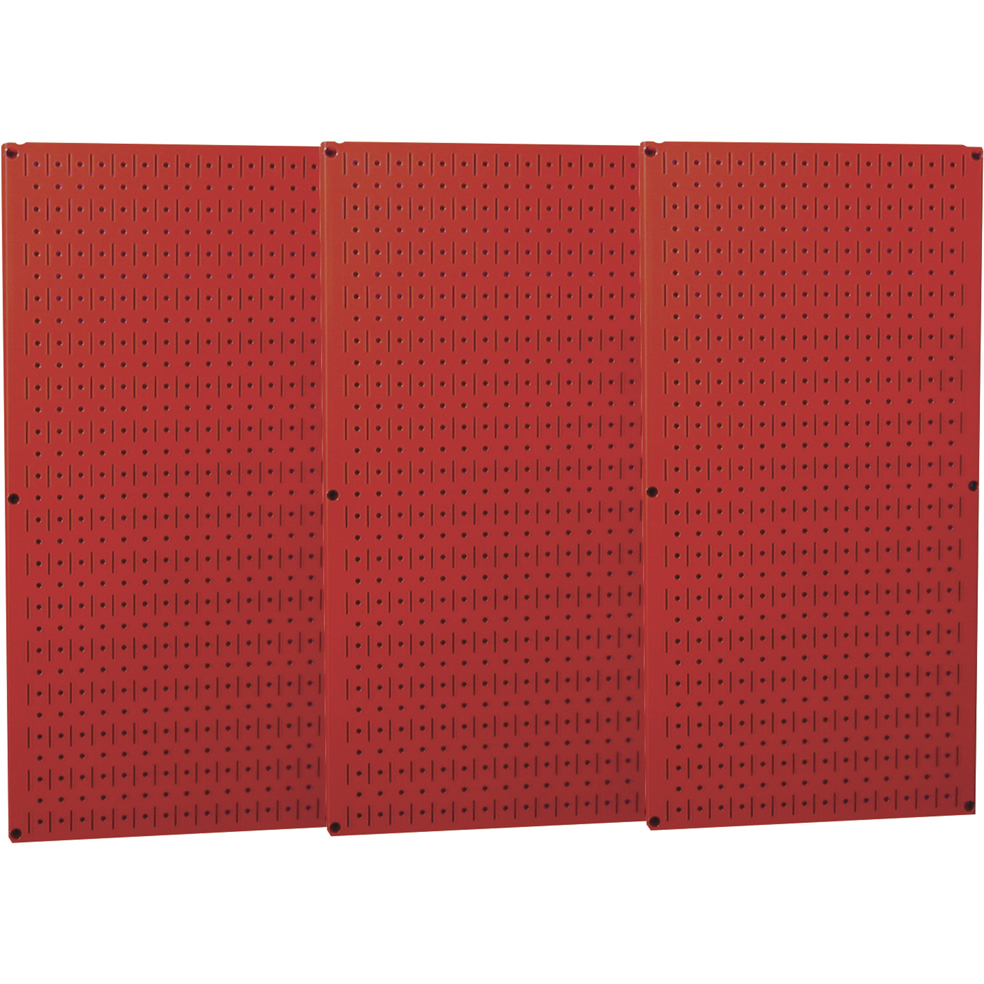 Wall Control Industrial Metal Pegboard — Red, Three 16in. x 32in